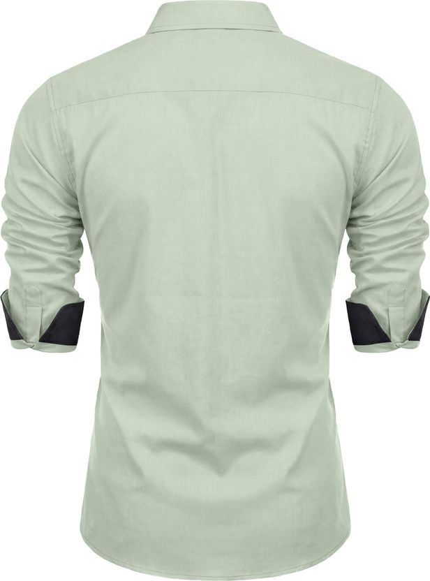 XOMLAXO Men Cream Pink Shirt - Image 2