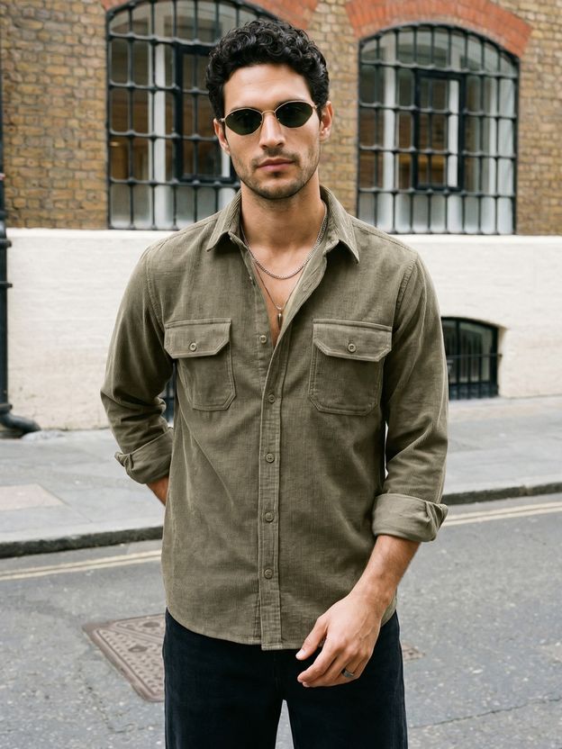 Urbano Men Grey Casual Shirt - Image 10