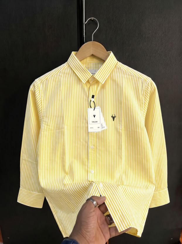 vdlooks Men Pink Striped Casual Shirt - Image 10