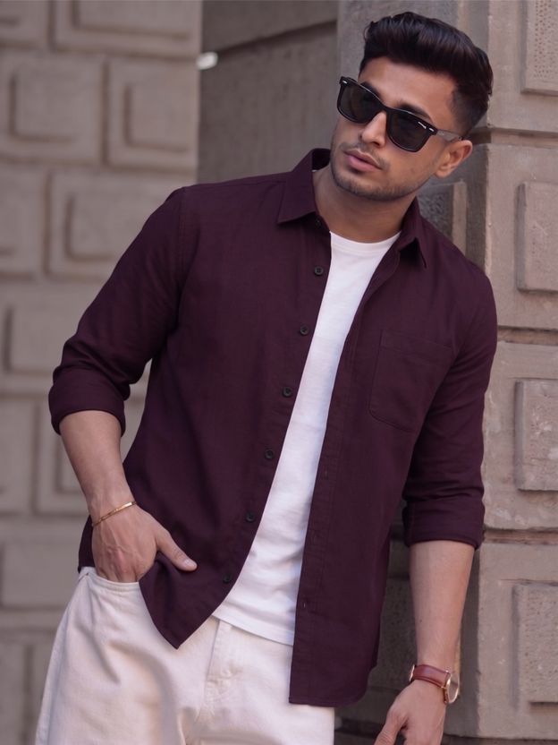 VebNi Men Pink Casual Shirt - Image 9