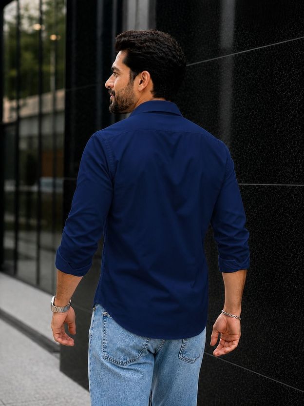 Vayu Men Blue Casual Shirt - Image 2