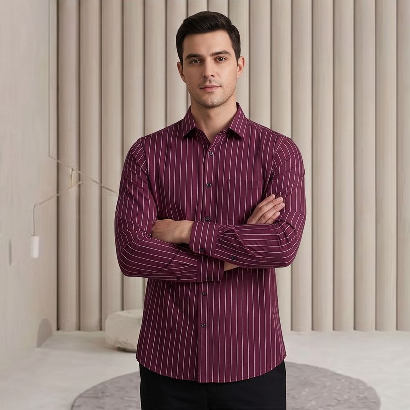 NISKO Men Regular Fit Striped Shirt - Image 4