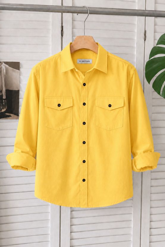 spela Men Regular Fit Solid Spread Collar Casual Shirt - Image 7