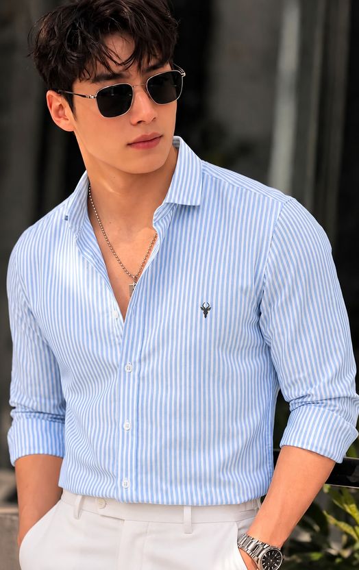 spela Men Regular Fit Striped Shirt - Image 4