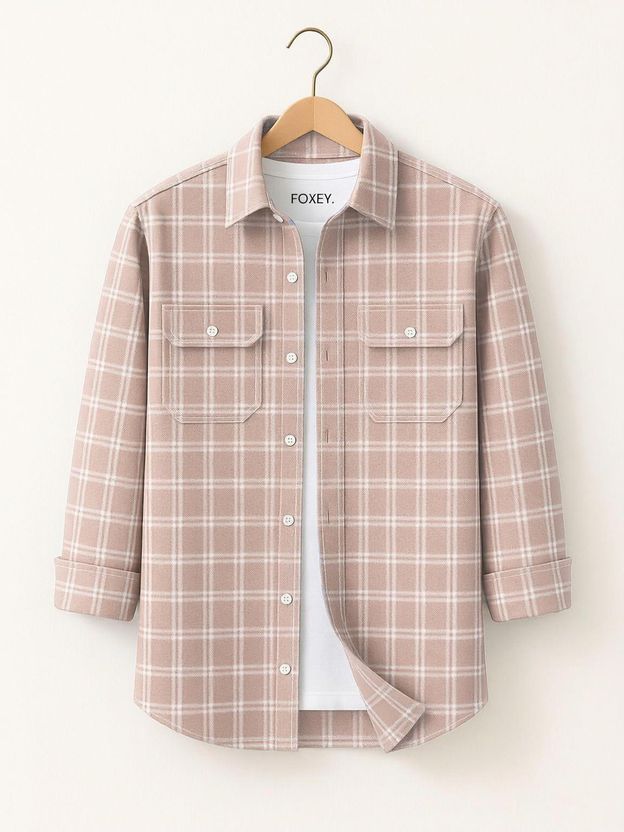 FOXEY Men Checkered Blue Shirt - Image 8