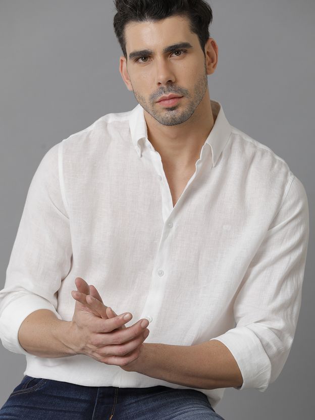 Aldeno Men Regular Fit Solid Button Down Shirt - Image 1