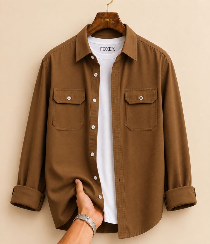 FOXEY Men Regular Fit Slim Collar Casual Shirt - Image 8