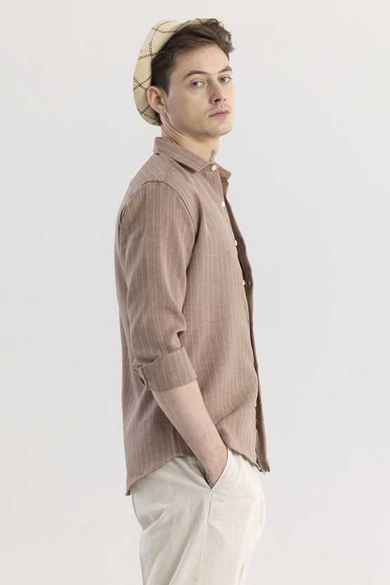 Snitch Men Slim Fit Striped Shirt - Image 2