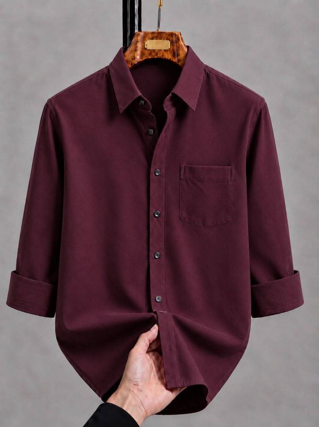 fitoda fashion Men Maroon Shirt - Image 1