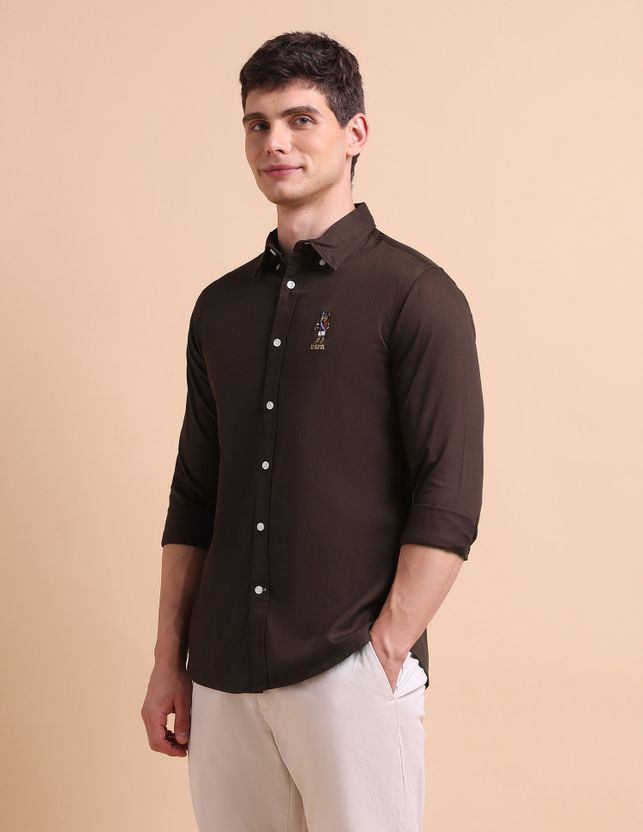 U.S. POLO ASSN. Men's Solid Button Down Shirt - Image 4