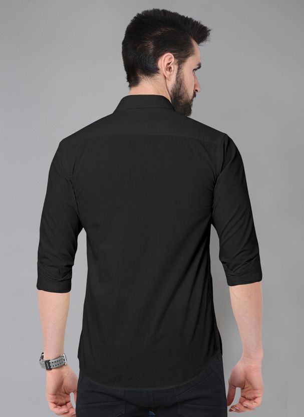 VIVESCO Men Black Casual Shirt - Image 3