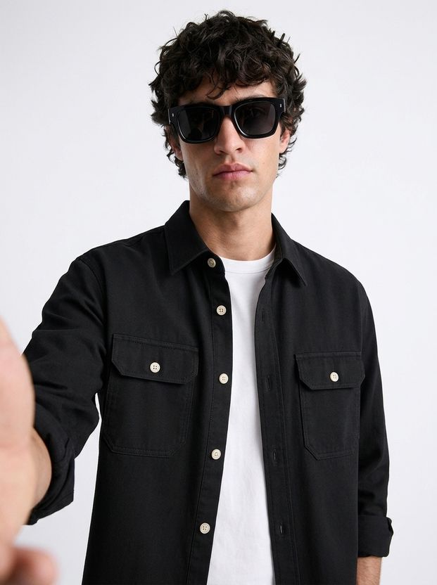 FOXEY Men Regular Fit Slim Collar Casual Shirt - Image 6