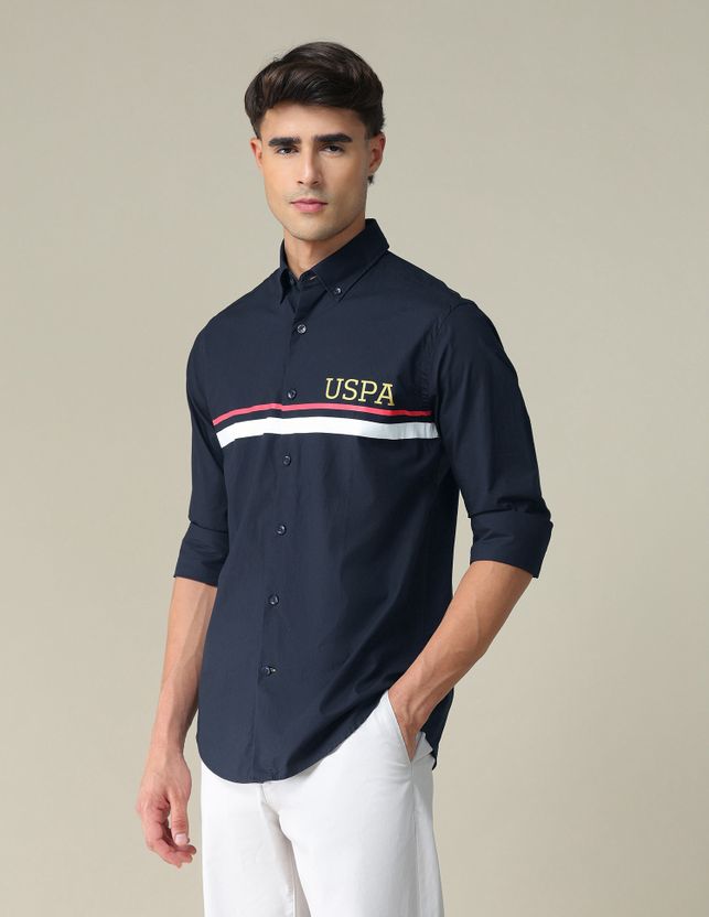 U.S. POLO ASSN. Men Slim Fit Striped Shirt - Image 4