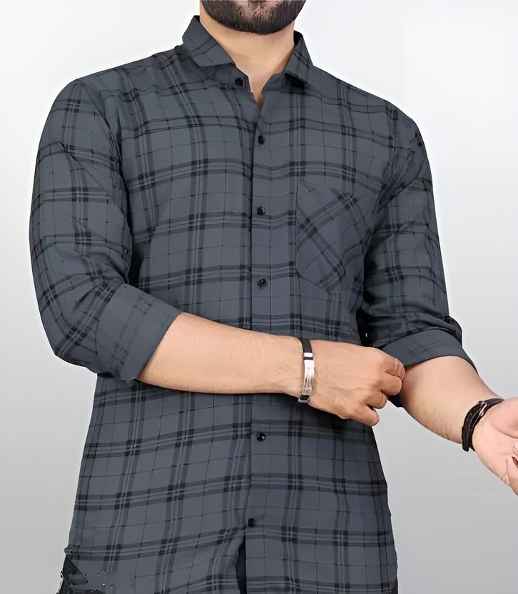 YELLOWDASH Men Checkered Casual Shirt - Image 3