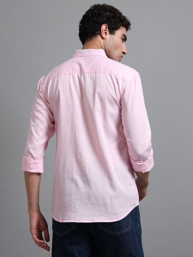Proword Men Pink Casual Shirt - Image 4