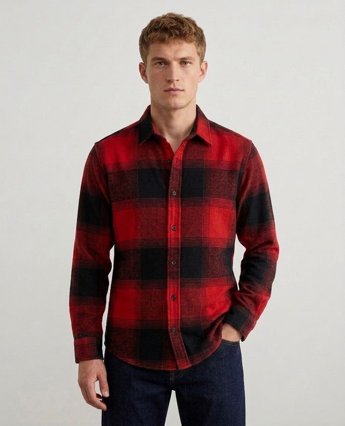 DIMMY Men Regular Fit Checkered Shirt - Image 10