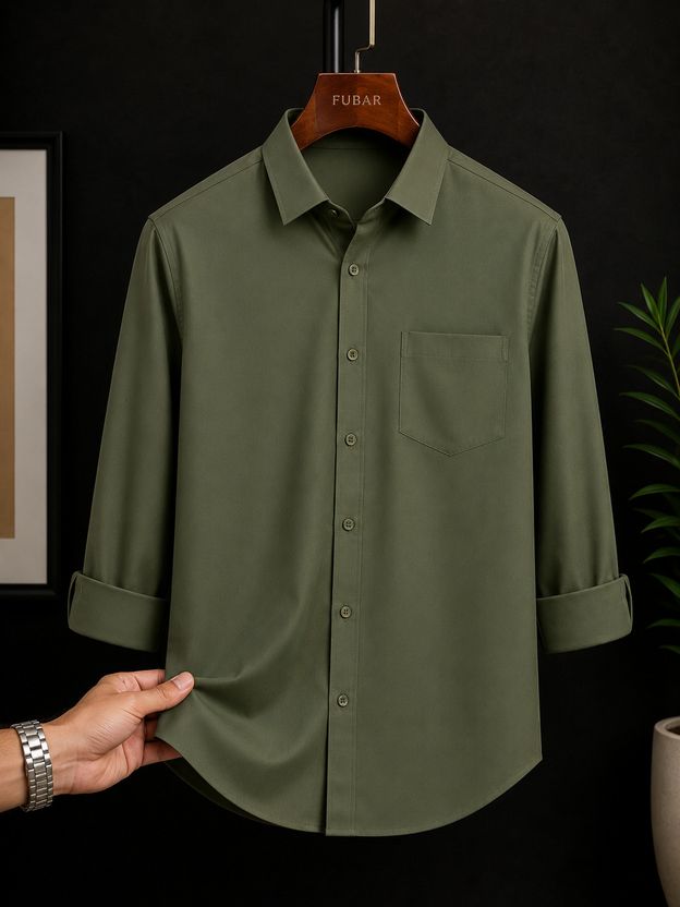 FUBAR Men Slim Fit Solid Spread Collar Shirt - Image 10