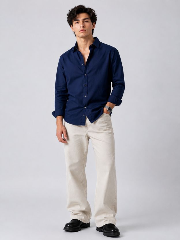 Mardexx Men Dark Blue Casual Shirt - Image 8