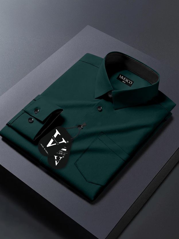 VIVESCO Men Black Casual Shirt - Image 4