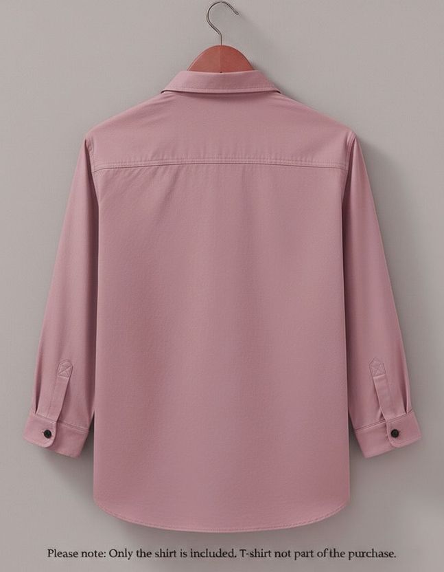 Styles Thief Men Solid Casual Pink Shirt - Image 2