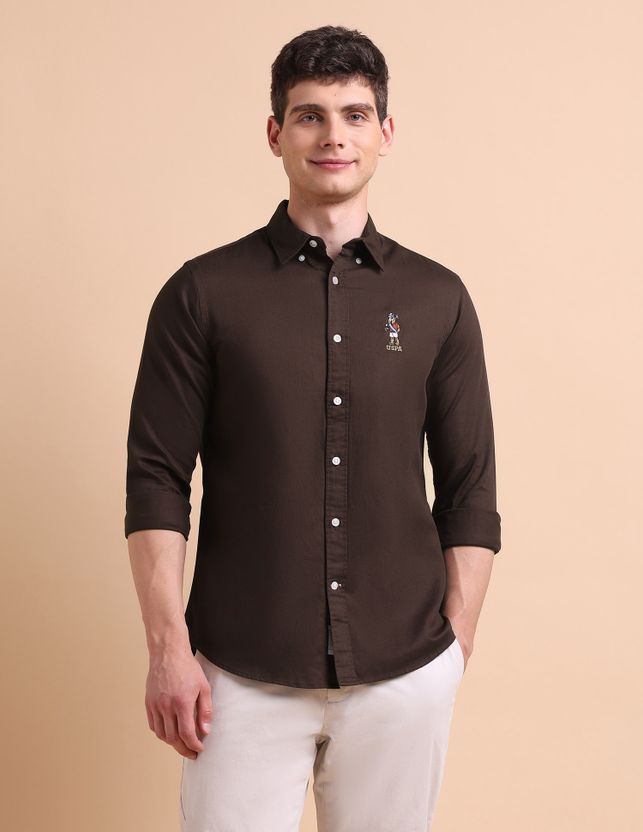 U.S. POLO ASSN. Men's Solid Button Down Shirt - Image 1