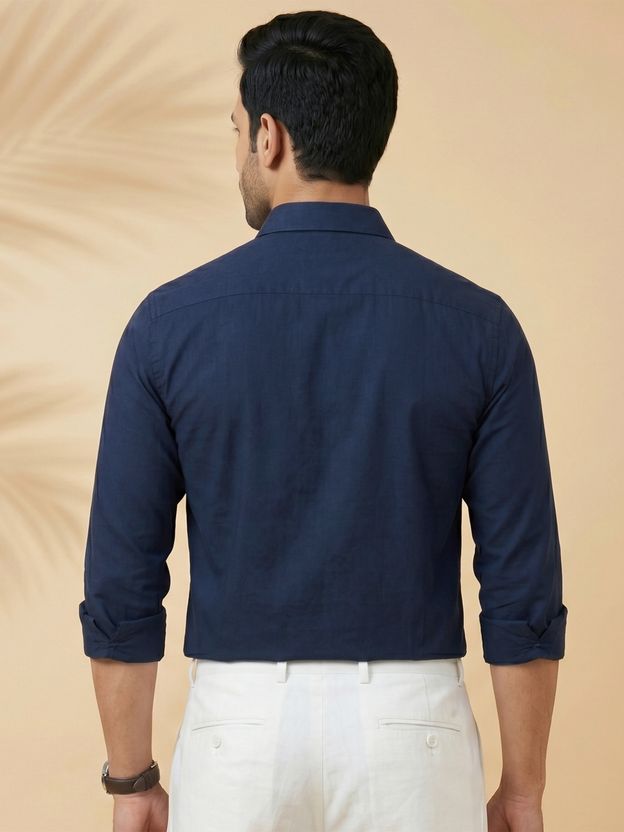 METRONAUT Men Dark Blue Formal Shirt - Image 2