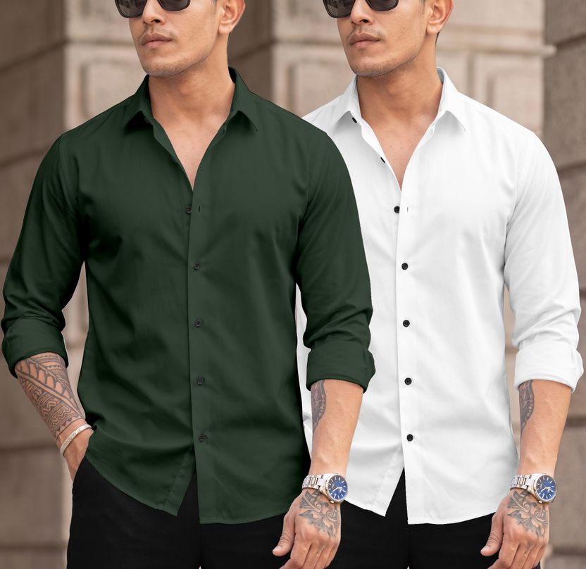 DARKMODE Men Solid Casual White, Black Shirt - Image 4