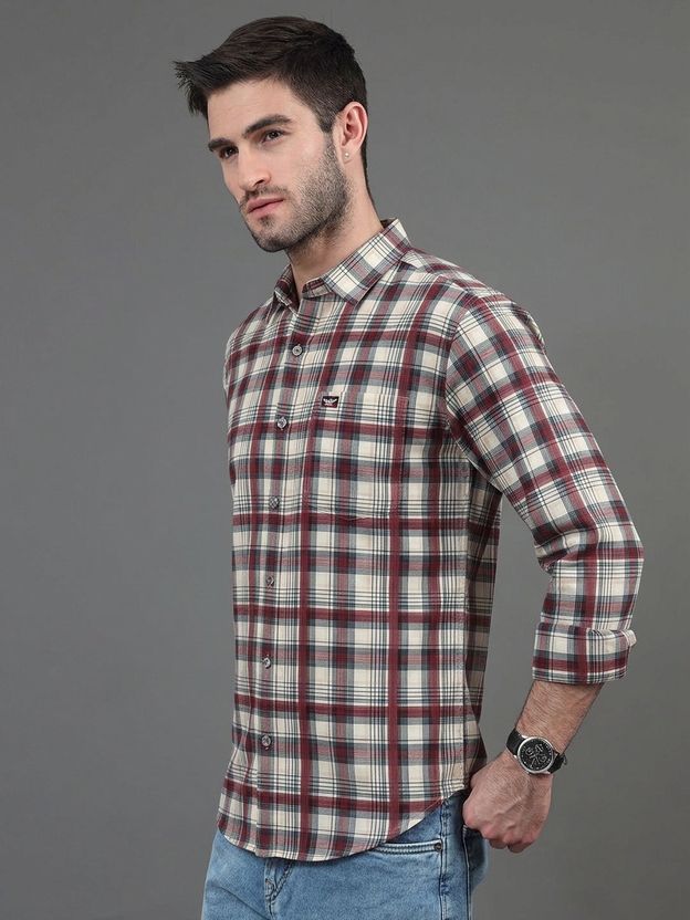 METRONAUT Men Checkered Casual Multicolor Shirt - Image 5