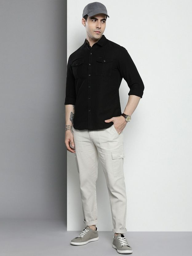 The Indian Garage Co. Men Regular Fit Solid Shirt - Image 6