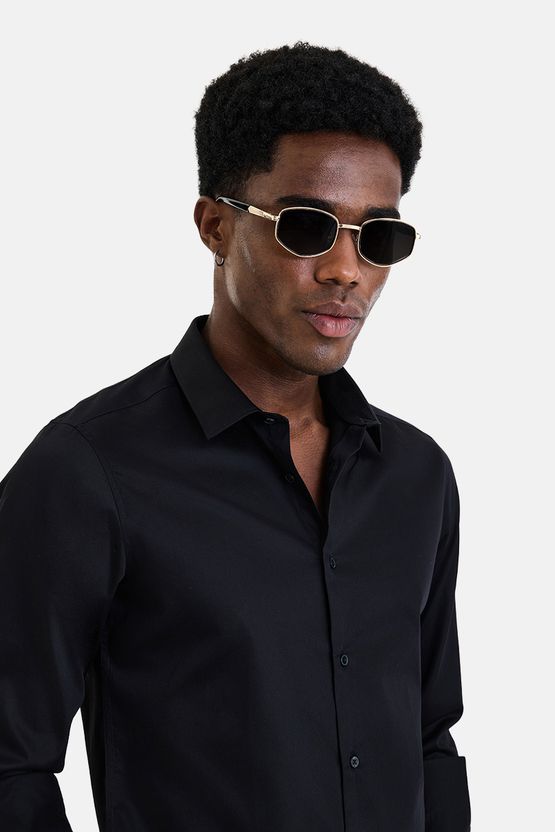 Snitch Men Black Formal Shirt - Image 5