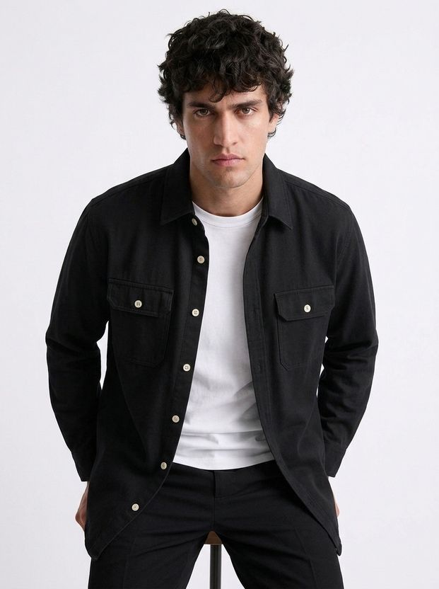 FOXEY Men Regular Fit Slim Collar Casual Shirt - Image 4