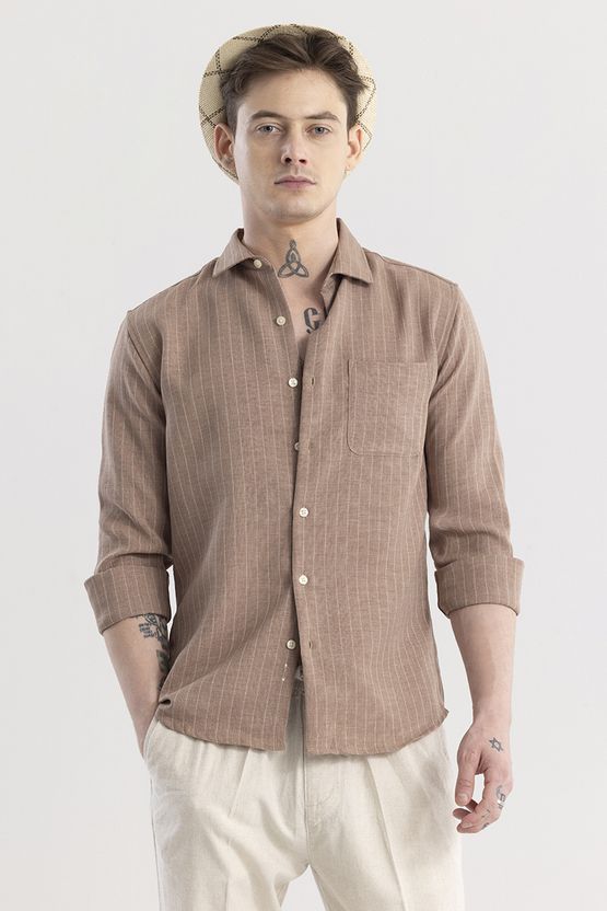 Snitch Men Slim Fit Striped Shirt - Image 4