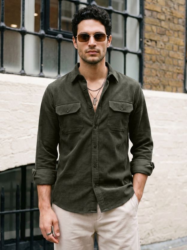 Urbano Men Grey Casual Shirt - Image 8