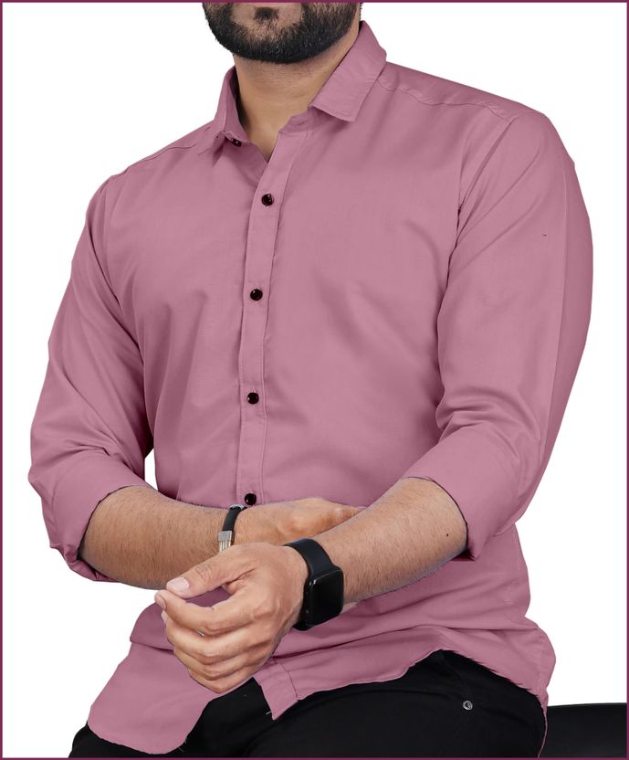 Zeven Men Purple Casual Shirt - Image 1