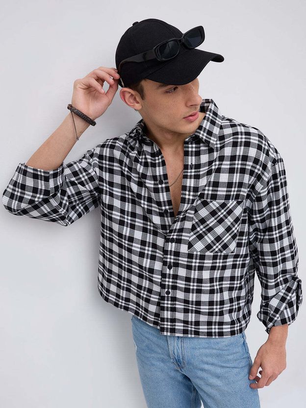 VASTRADO Men Regular Fit Checkered Shirt - Image 4