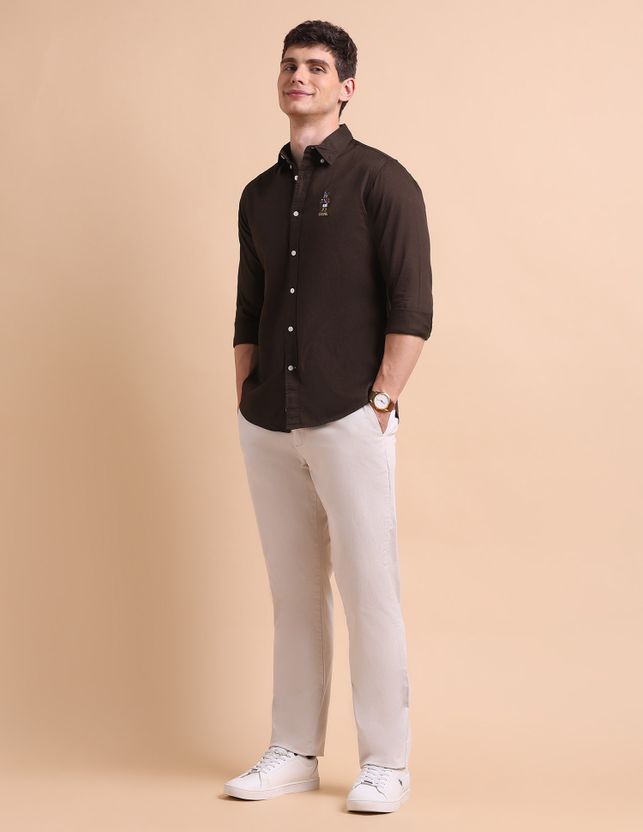 U.S. POLO ASSN. Men's Solid Button Down Shirt - Image 3