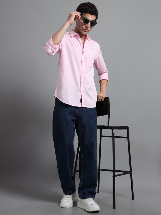 Proword Men Pink Casual Shirt - Image 6