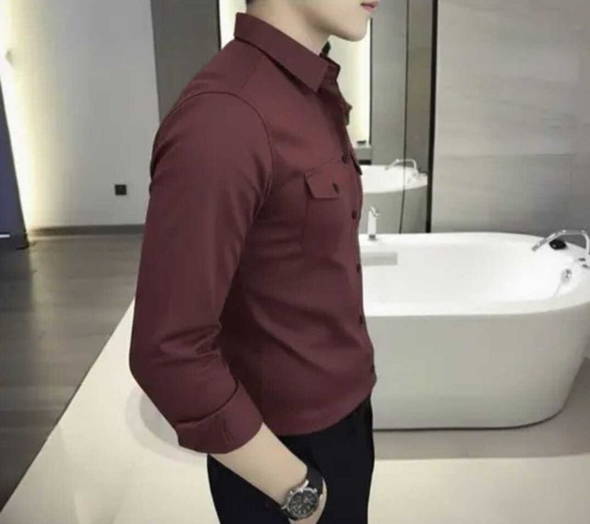 PROMO FASH Men Maroon Casual Shirt - Image 3
