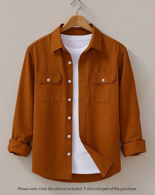 Styles Thief Men Orange Casual Shirt - Image 1