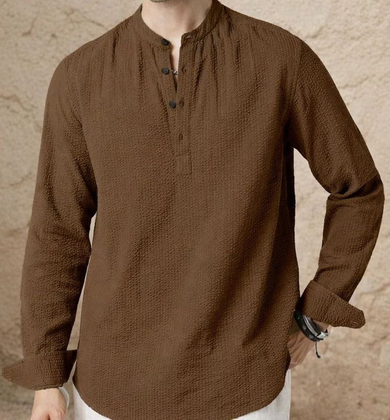 COMBRAIDED Men Brown Casual Shirt - Image 2