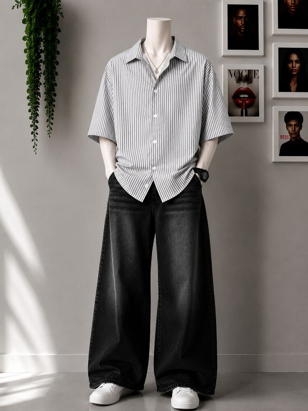 Asta Moda Men Pink Striped Casual Shirt - Image 4