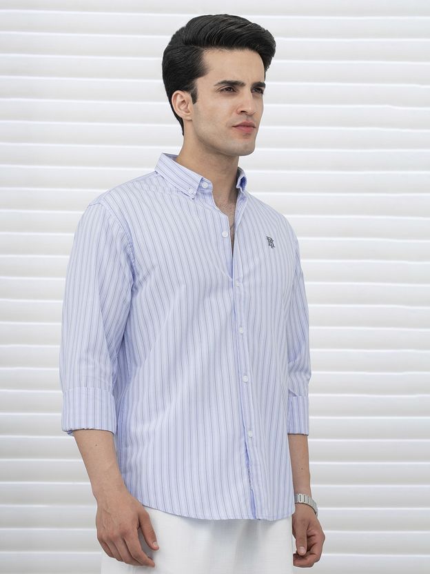 RED TAPE Men Relaxed Fit Striped Shirt - Image 5