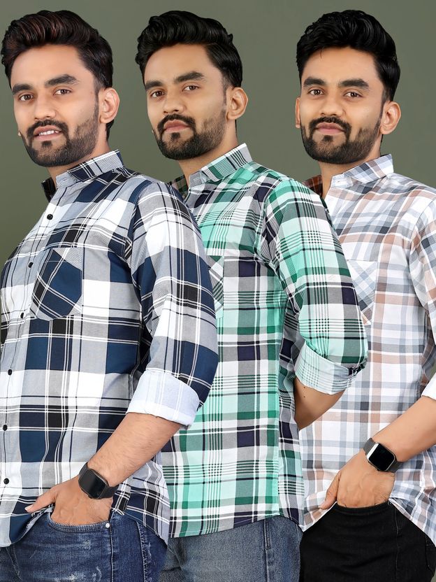 METRONAUT Men Regular Fit Checkered Shirt - Image 1
