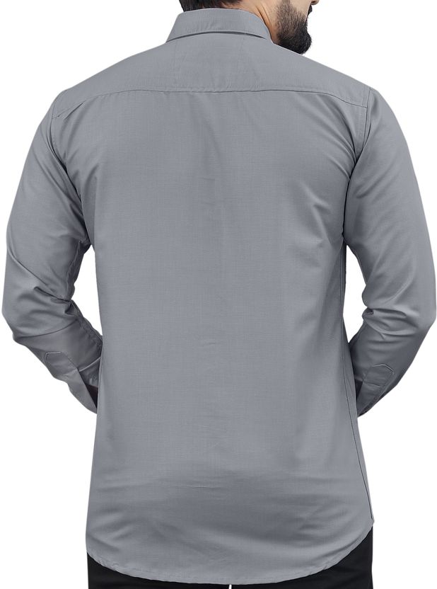 NIVICK Men Grey Formal Shirt - Image 2