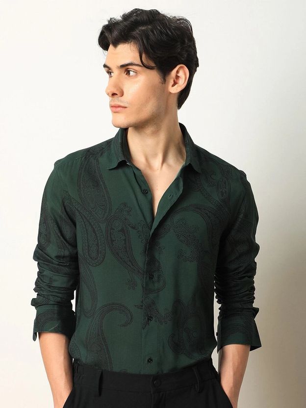 RARE RABBIT Men Slim Fit Printed Casual Shirt - Image 1