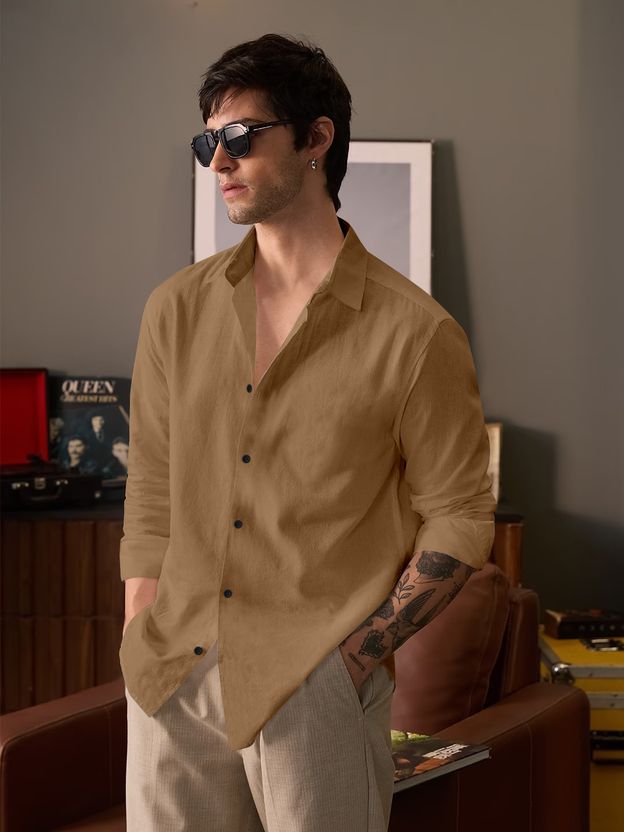 javier Men Brown Casual Shirt - Image 8