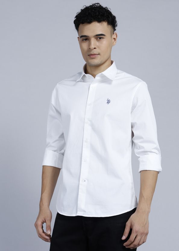 U.S. POLO ASSN. Men Tailored Fit Solid Shirt - Image 3