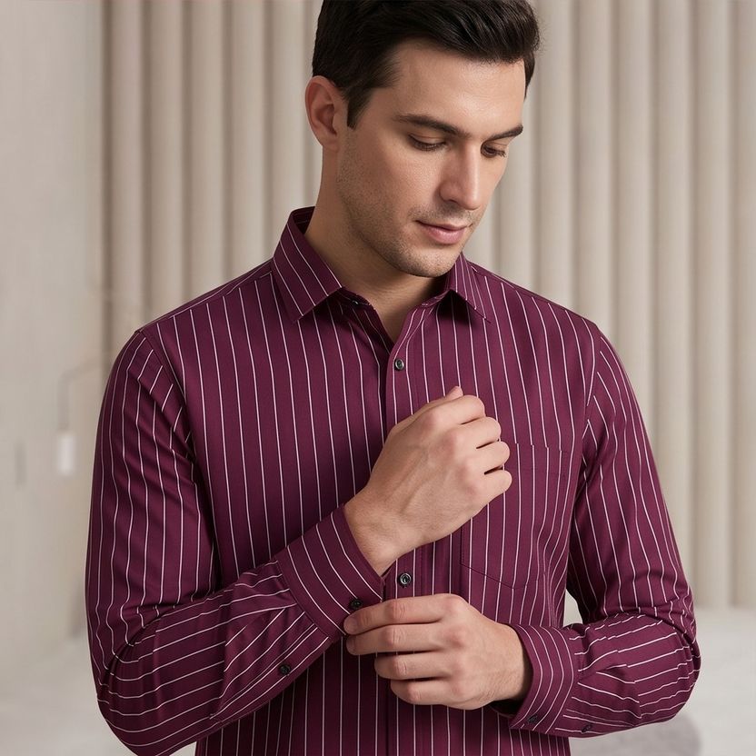 NISKO Men Regular Fit Striped Shirt - Image 3