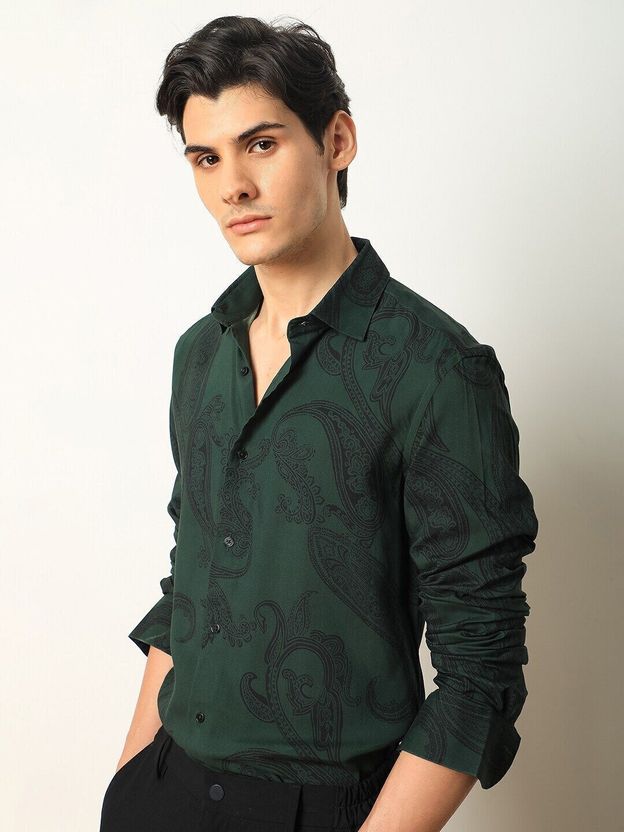 RARE RABBIT Men Slim Fit Printed Casual Shirt - Image 3