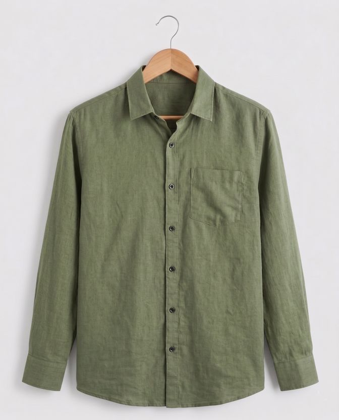 TIGER SNAKE Men Green Casual Shirt - Image 1